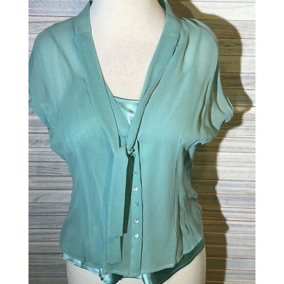NWT Casual Corner Annex Silk Blouse and Cami - Picture 10 of 14
